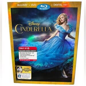 Disney Cinderella Blu-ray with Gold and Blue Design NEW SEALED